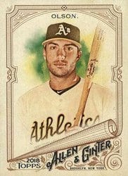 2018 Topps Allen & Ginter Base Set Matt Olson #160 card