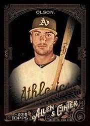2018 Topps Allen & Ginter X Base Set Matt Olson #160 card