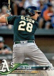 2018 Topps Base Set Matt Olson #396 card