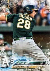 2018 Topps Holiday Base Set Matt Olson #HMW151 card