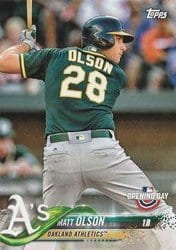 2018 Topps Opening Day Base Set Matt Olson #179 card
