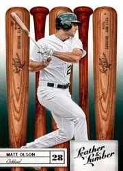 2019 Panini Leather & Lumber Base Set Matt Olson #65 card