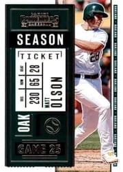 2020 Panini Contenders Base Set Matt Olson #13 card