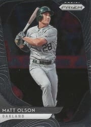2020 Panini Prizm Base Set Matt Olson #185 card
