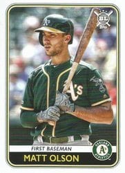 2020 Topps Big League Base Set Matt Olson #109 card