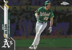 2020 Topps Chrome Base Set Matt Olson #183 card
