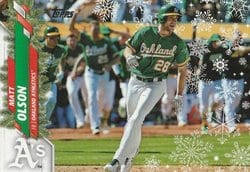 2020 Topps Holiday Base Set Matt Olson #HW46 card