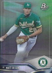 2021 Bowman Platinum Base Set Matt Olson #88 card