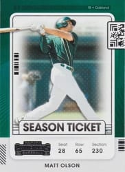 2021 Panini Contenders Base Set Matt Olson #47 card