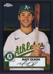 2021 Topps Chrome Platinum Anniversary Base Set Matt Olson #218 card