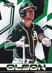 2021 Topps Fire Base Set Matt Olson #130 card