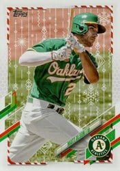2021 Topps Holiday Base Set Matt Olson #HW104 card