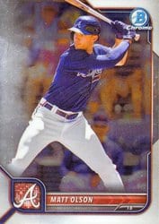 2022 Bowman Chrome Base Set Matt Olson #60 card
