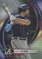 2022 Bowman Platinum Base Set Matt Olson #28 card
