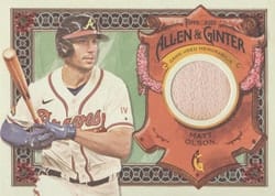 2022 Topps Allen & Ginter Relics (Pattern A) Matt Olson #AGRA-MO card