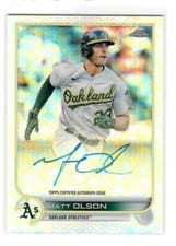 2022 Topps Chrome Logofractor Edition Autographs Matt Olson #CA-MO card