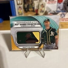 2022 Topps Commemorative MLB Logo Medallions Matt Olson #MLBL-MO card