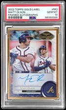 2022 Topps Gold Label Framed Autographs Matt Olson #FA-MO card