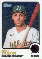 2022 Topps Heritage Chrome Matt Olson #48 card