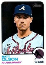 2022 Topps Heritage Chrome Matt Olson #590 card