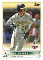 2022 Topps Opening Day Base Set Matt Olson #187 card