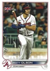 2022 Topps UK Edition Base Set Matt Olson #14 card