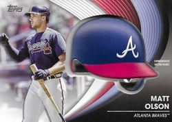 2022 Topps Update Commemorative Batting Helmets Matt Olson #BH-MO card