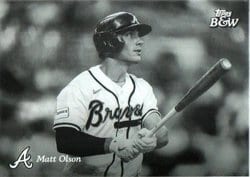 2023 Topps Black & White Base Set Matt Olson #73 card