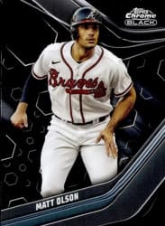 2023 Topps Chrome Black Base Set Matt Olson #92 card