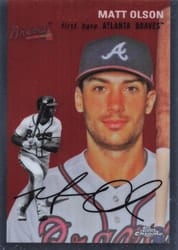 2023 Topps Chrome Platinum Anniversary Base Set Matt Olson #199 card