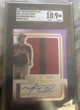 2023 Topps Definitive Collection Autograph Relic Matt Olson #ARC-MO card