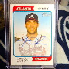 2023 Topps Heritage Real One Autographs Matt Olson #ROA-MO card