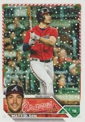 2023 Topps Holiday Base Set Matt Olson #H97 card