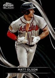 2024 Topps Chrome Black Base Set Matt Olson #34 card