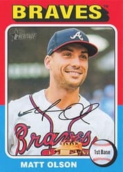 2024 Topps Heritage Mini Base Set Matt Olson #440 card