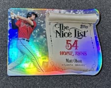 2024 Topps Holiday Making the Nice List Matt Olson #MNL-9 card