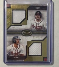 2025 Topps Tier One Dual Player Relics Matt Olson / Austin Riley #DPR-RO card