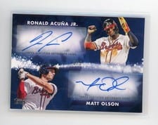 2024 Topps Update Baseball Stars Dual Autographs Matt Olson / Ronald Acuña Jr. #BSDAU-AJO card
