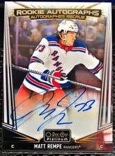 2024-25 O-Pee-Chee Platinum Rookie Autographs Matt Rempe #R-RE card