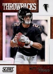 2019 Score Throwbacks Matt Ryan #T-2 card