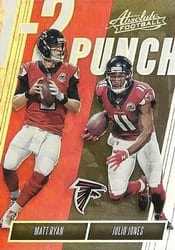 2018 Panini Absolute 1-2 Punch Matt Ryan / Julio Jones #OTP-MJ card
