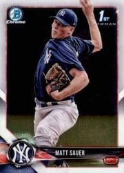 2018 Bowman Chrome Prospects Matt Sauer #BCP102 card