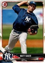 2018 Bowman Draft Base Set Matt Sauer #BD-184 card