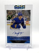 2023-24 Upper Deck Clear Cut Canvas Signatures Matt Savoie #CS-SA card