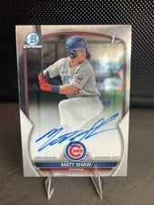 2023 Bowman Draft Chrome Prospect Autographs Matt Shaw #CDA-MS card