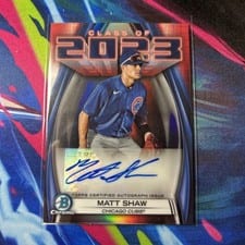 2023 Bowman Draft Class of 2023 Autographs Matt Shaw #23A-MS card