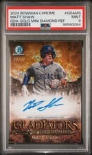 2024 Bowman Chrome Gladiators of the Diamond Autographs Matt Shaw #GDA-MS card