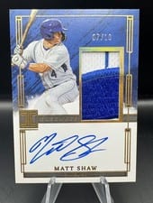 2024 Panini Impeccable Elegance Prospect Jersey Autographs Matt Shaw #EPJ-MS card