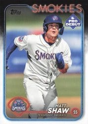 2024 Topps Pro Debut Base Set Matt Shaw #PD-133 card