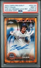 2024 Topps Pro Debut Chrome Autographs Matt Shaw #PDC-133 card